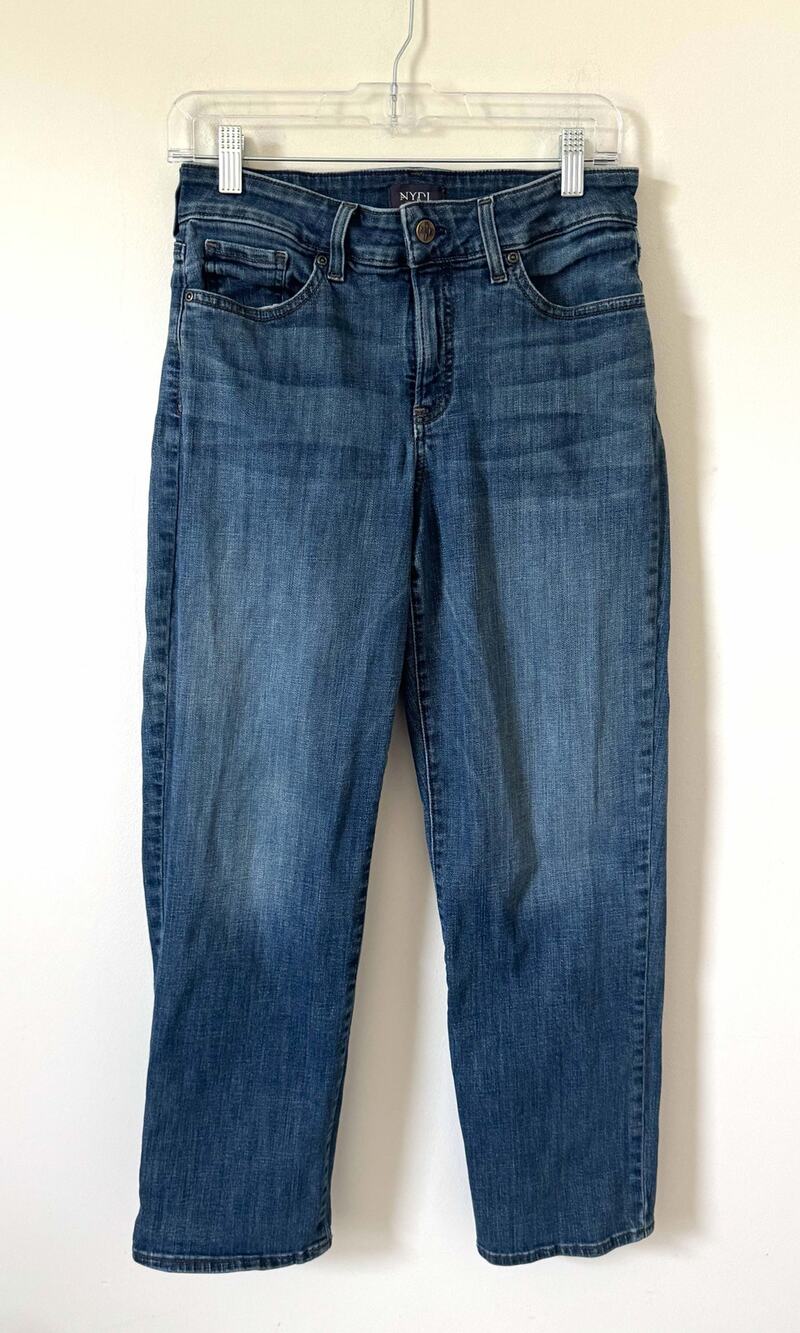NYDJ Jenna Staight Ankle Mid-Rise  Tummy Control Denim Jeans Blue Size 6